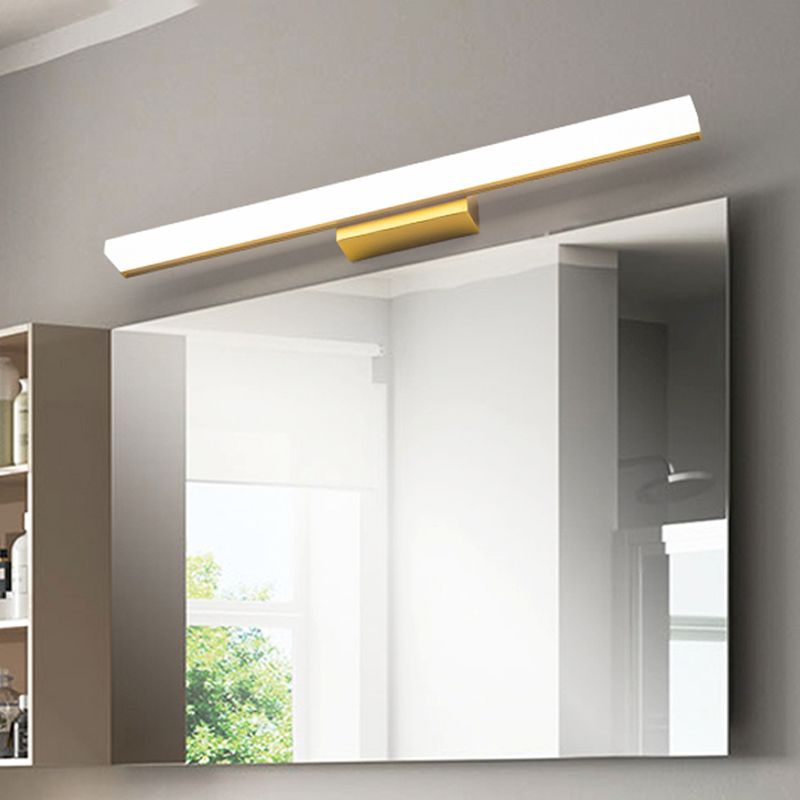 Modern Minimalist Style Rectangular Vanity Wall Light Fixtures 1 Light Wall Mounted Vanity Lights with Acrylic Shade