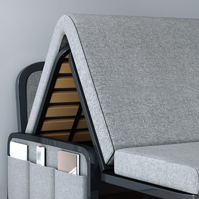 Convertible Contemporary Armless Bed Sofa Couch with Pillows