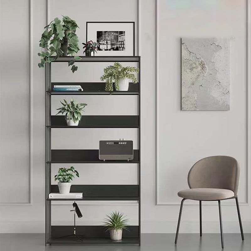 Modern Metal Bookshelf Standard Vertical Open Shelf Bookcase