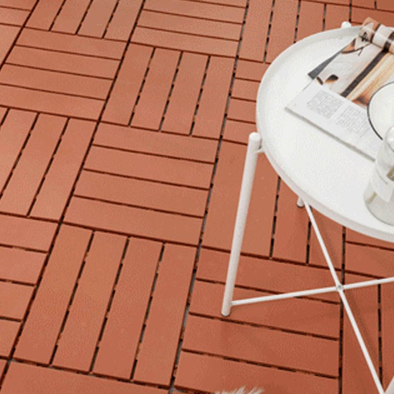 Modern Wood Decking Tiles Solid Color Interlocking Patio Flooring Tiles