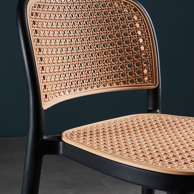 Contemporary Modern Plastic Indoor Armless Stool Low Back Bar Stool