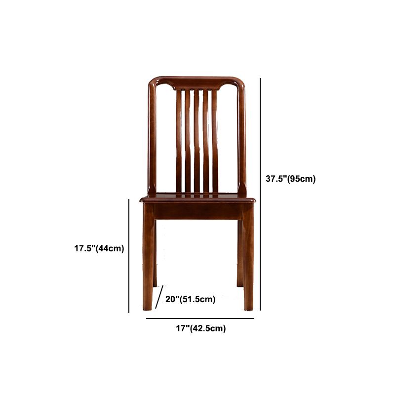 Solid Wood Traditional Dining Chair Matte Finish Side Chair for Home