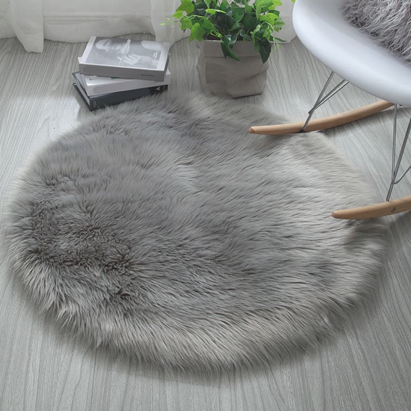 Silky Simplicity Rug Multi Color Plain Indoor Rug Pet Friendly Non-Slip Backing Washable Fluffy Rug for Sitting Room