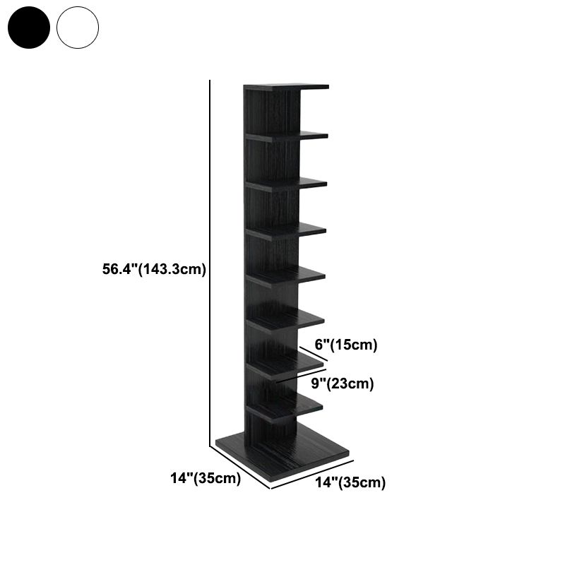 Closed Back Bookshelf Contemporary Style Invisible Bookcase for Study Room and Office