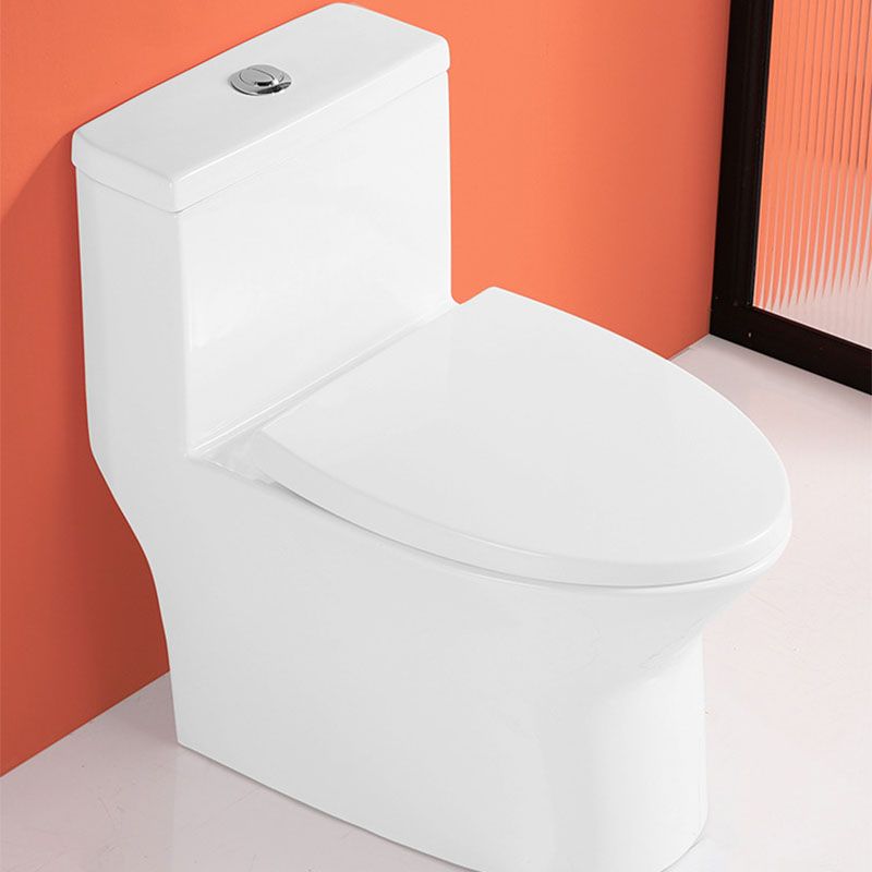 Ceramic Floor Mount Toilet Household One-piece Elongated Siphon Jet Flush Toilet