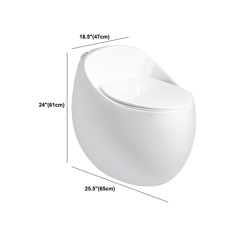 Siphon Jet Round Toilet Mini Indoor Flush Toilet for Washroom
