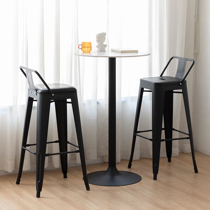 Round Pedestal Bar Height Table Contemporary Bar Table for Small Places