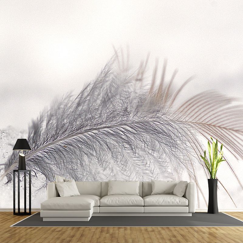 Photography Stain Resistant Mural Wallpaper Feather Indoor Wall Mural