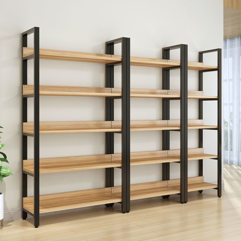 Industrial Steel Etagere Bookshelf 11.8"W Open Back Book Shelf