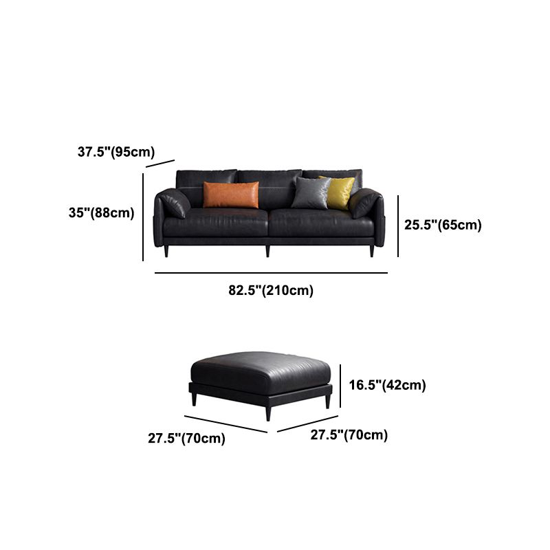 Dark Gray Faux Leather Sofa/Sectionals with Wear-Resistant and Storage