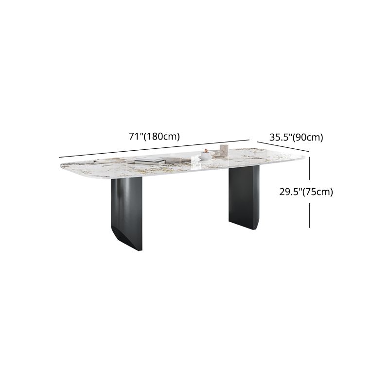 Modern 1/4/5/7 Pieces Rectangle Dining Set Sintered Stone Dining Table with Chairs