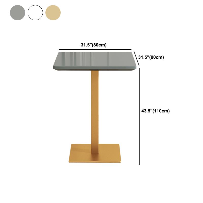 Iron Bar Table Industrial Bar Height Cocktail Table with Pedestal
