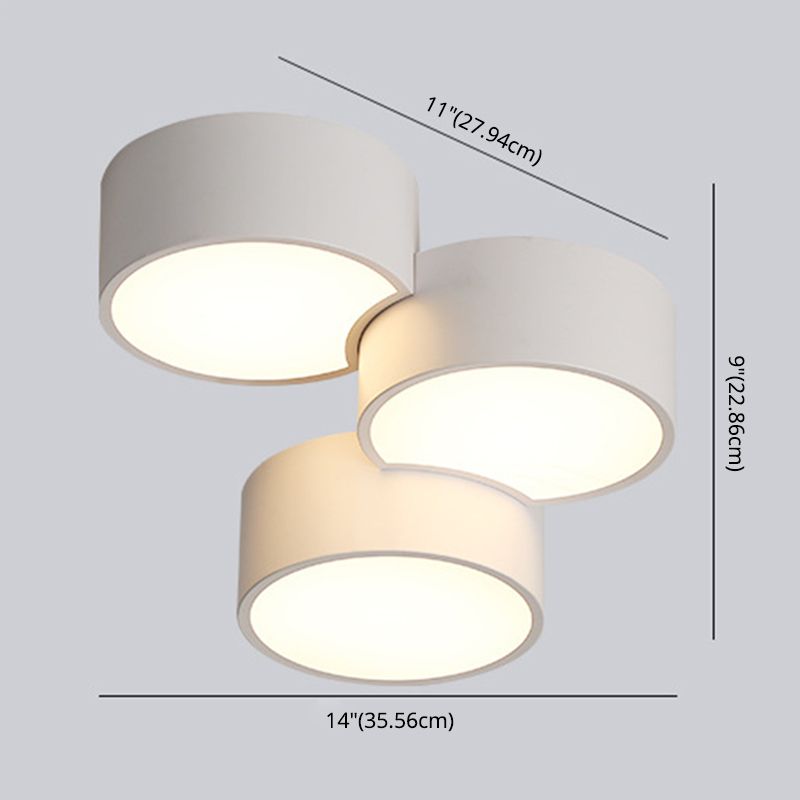 Geometrische cilindrische combinatie LED-inbouwlamp Moderne minimalistische plafondlamp met meerdere lampen voor slaapkamerwoonkamer