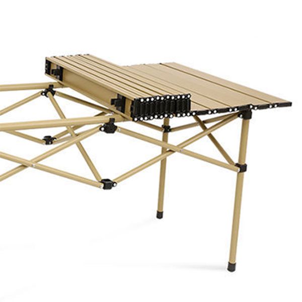 Modern Foldable Camping Table Set 1/5/7 Pieces Metal Dining Table Set for Outside