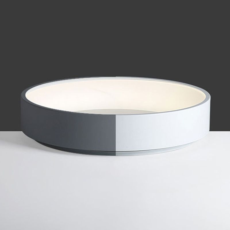 Modern Nordic LED Macaron Ceiling Light Aluminium Circular Flush Mount with Acrylic Shade