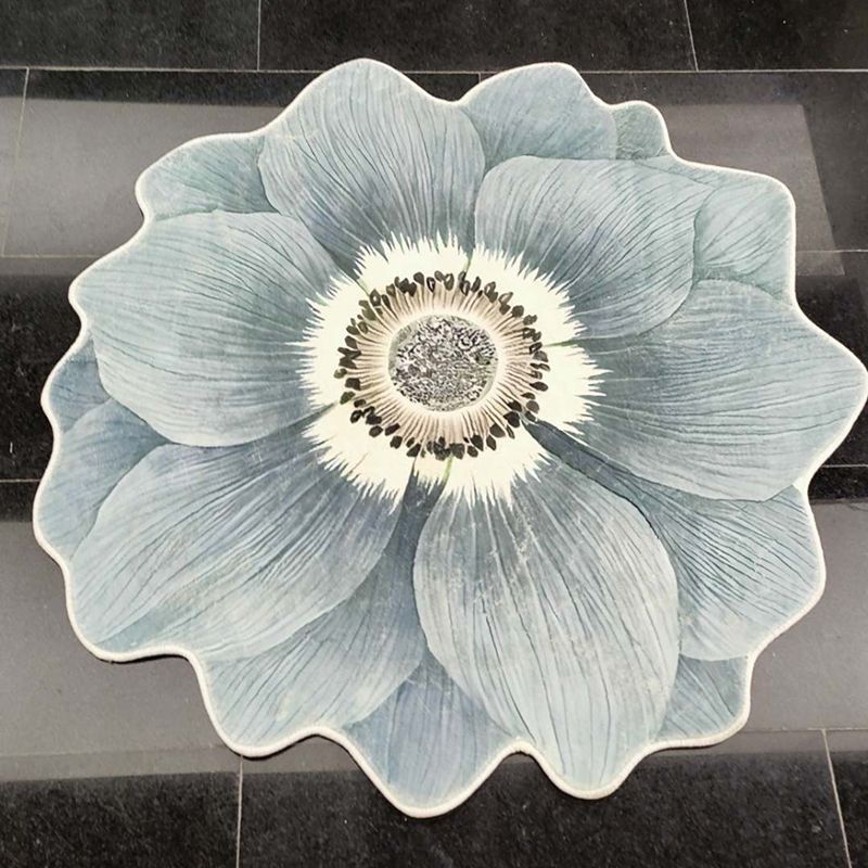 Irregular Flowers Shape Rug Living Room Carpet Polyester Washable Area Rug