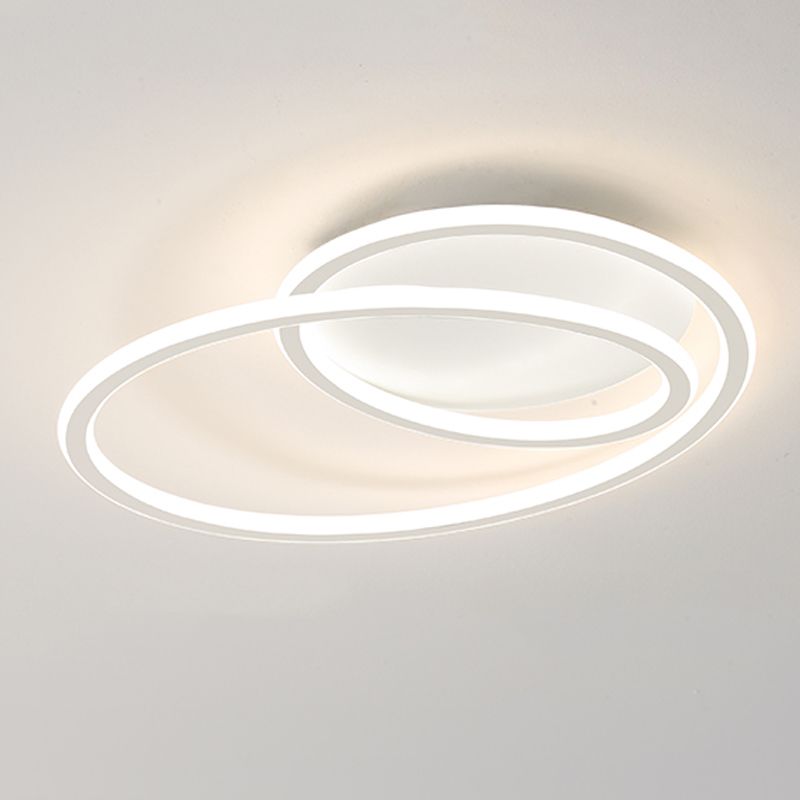 Linear Shape Ceiling Fixture Modern Style Metal 1 Light Ceiling Mounted Light