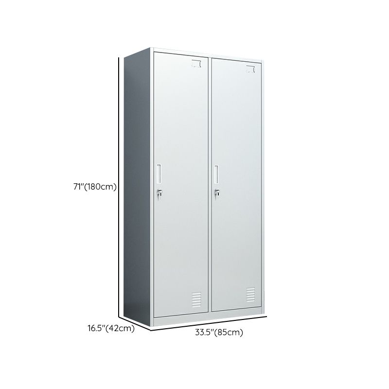 Metal Hinged Door Storage Cabinet Contemporary Gray Cabinet for Bathroom