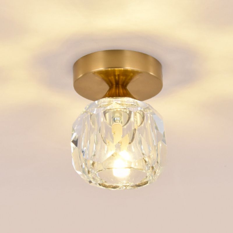Modern Ceiling Lamp Creative Flush Mount Light Fixture with Glass Shade for Corridor