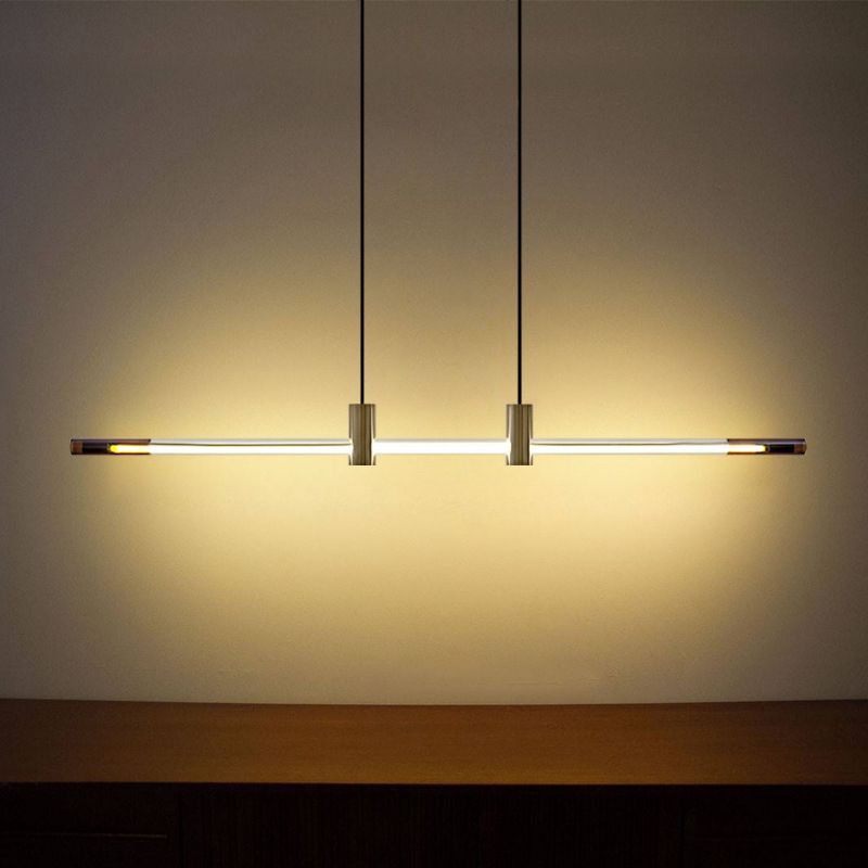 Single Modernist Brass Ceiling Lamp LED Kitchen Island Foyer Lighting