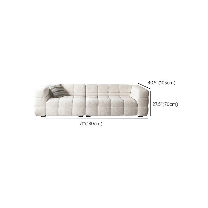 Contemporary Biscuit Back Sofa Tuxedo Arm Loveseat for Living Room