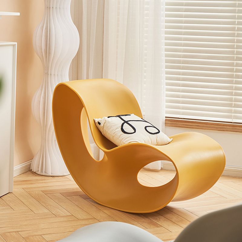 Modern Rocker Plastic Seat Belt Rocking Accent Chair for Living Room