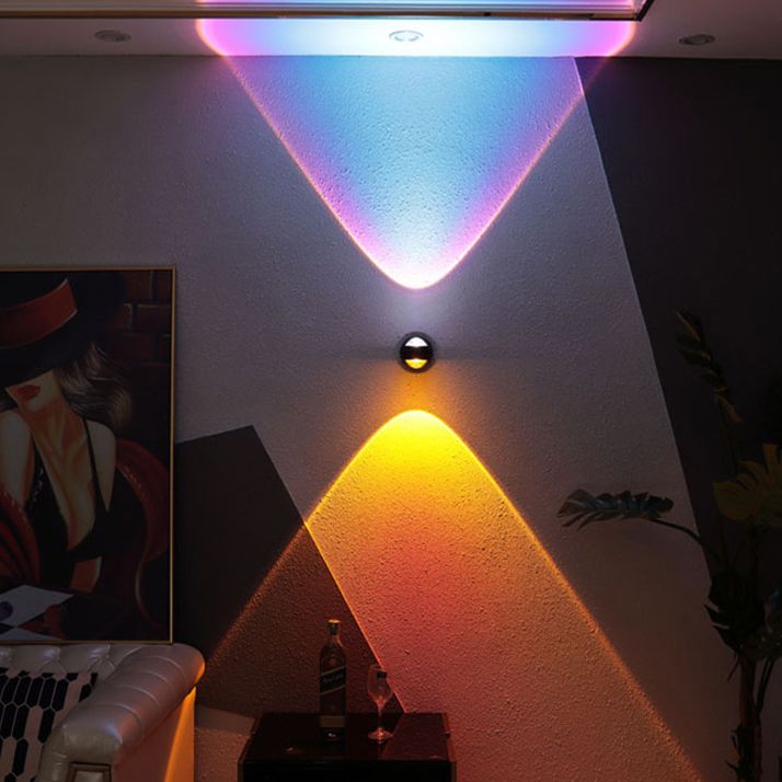 Modern Style Round Led Wall Lamp Metal Wall Mount Light Fixture