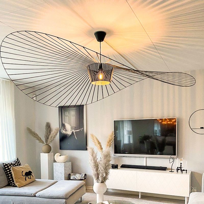 Lampada sospesa a forma di sospensione a forma di ciondolo a forma di cappello in stile loft