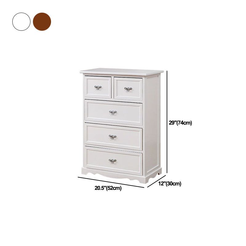 12" W Solid Wood Lingerie Chest Vertical Storage Chest with Drawers