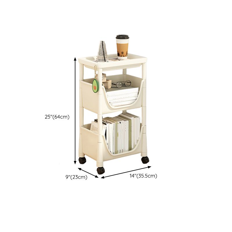 Contemporary Bookcase Vertical Plastic Book Shelf for Study Room