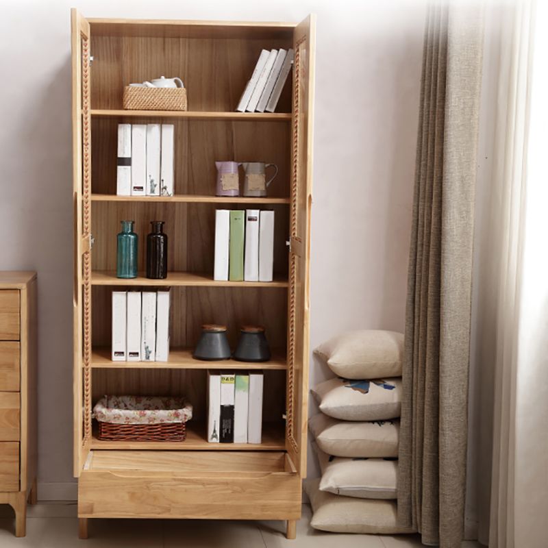 76.77" Tall Wood 1 - Drawer Accent Chest 2 Door Accent Cabinet