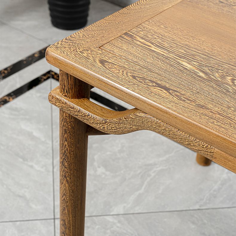 Traditional Style Solid Wood Dining Set with Rectangle Shape Table and 4 Legs Base