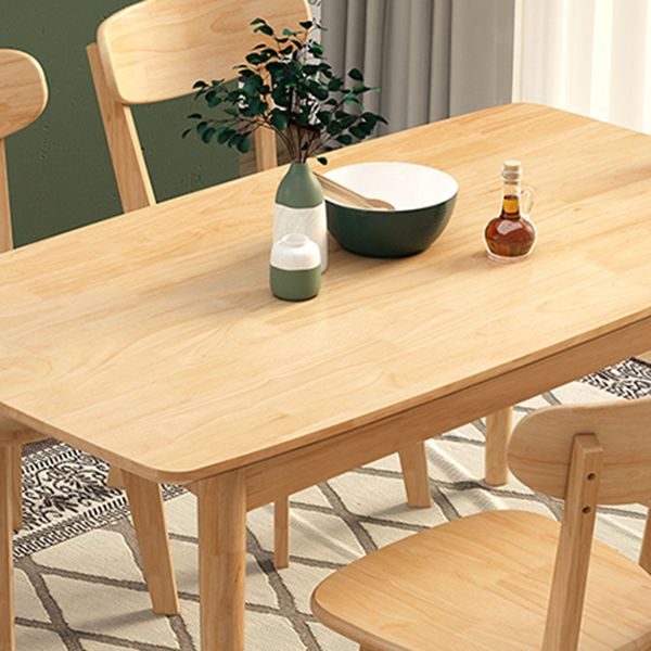 1/2/5/7 Pieces Rectangle Modern Wood Furniture Standard Height Dining Table Set