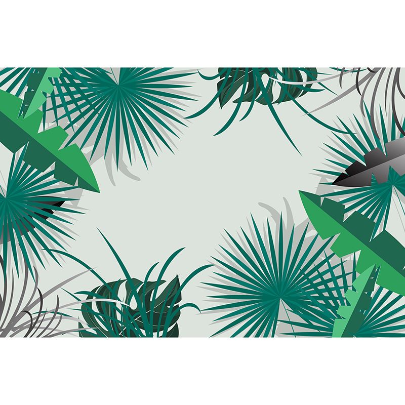 Tropical Plants Wall Mural Tropical Style Mildew Resistant Wall Art for Room