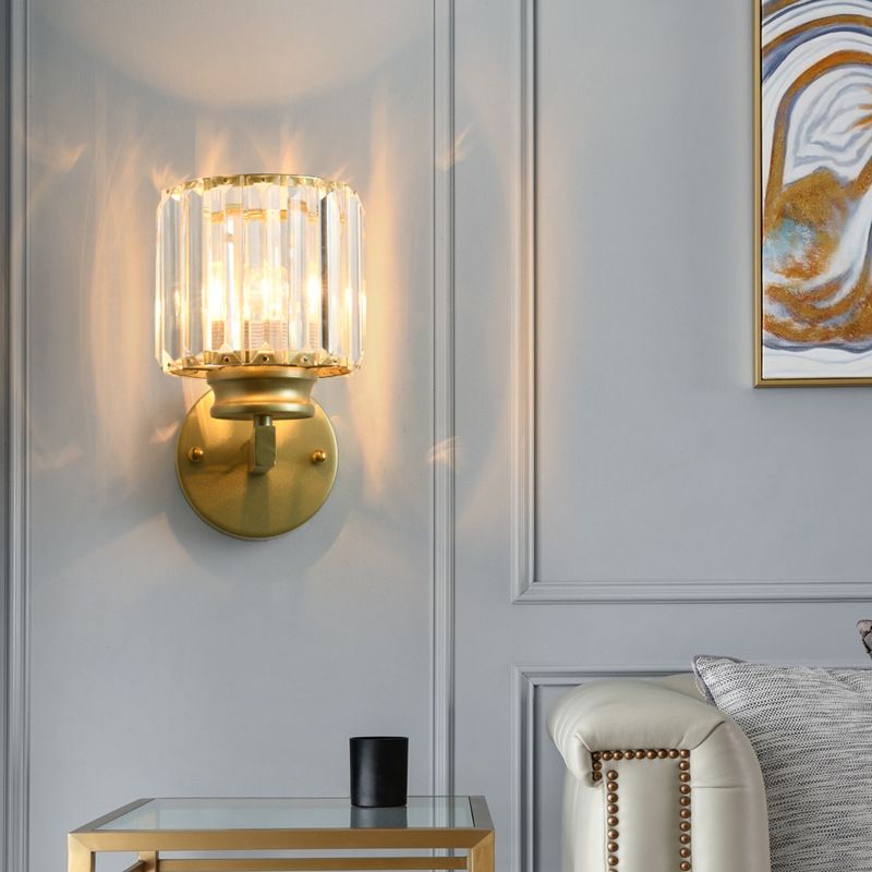 Crystal Wall Lights Modern Style 1 Light Wall Sconce for Bedroom