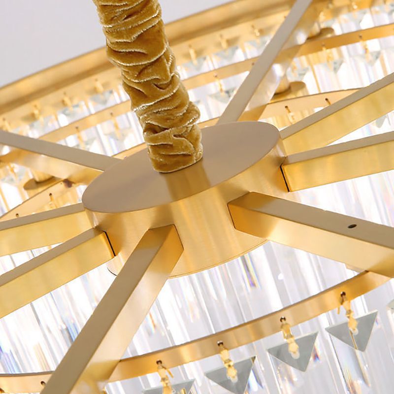 Plafonnier rond en cristal de Style Simple et moderne, luminaire décoratif d'intérieur, idéal pour un salon