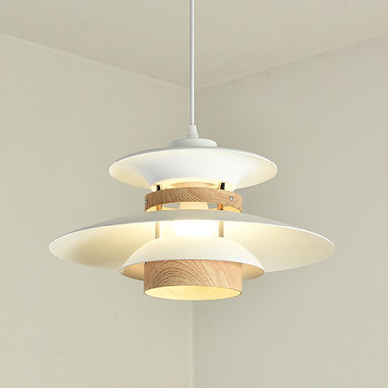 Éclairage suspendu de forme unique Métal de style moderne 1 pendentif léger avec bois