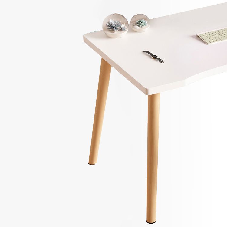 Free Form Contemporary Writing Desk Manufactured Wood Parsons Base Desk