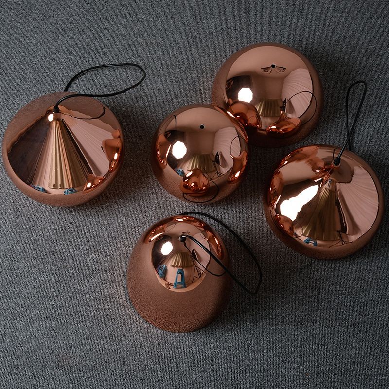 Postmoderne 1-Licht-Hanglampe Roségold geometrischer Anhänger Licht mit Metallschatten