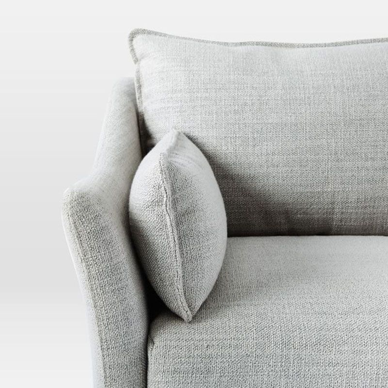 Charles Of London Sofa Modern 3-seater Fabric Sofa with Wood Legs