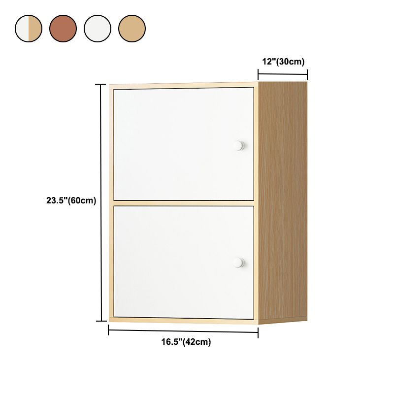 Contemporary Wardrobe Armoire Wood Non-Hanging Armoire with Door