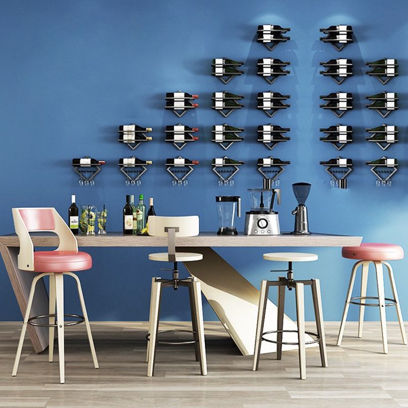 Metal Wall Mounted Wine Glass Rack Contemporary Wine Holder for Kitchen