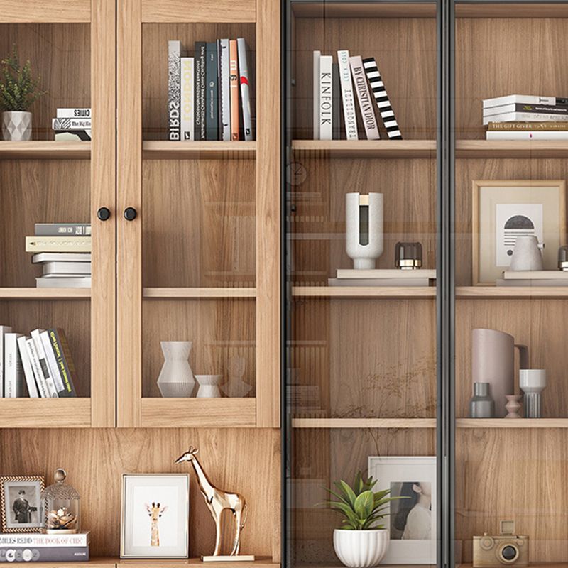 Solid Wood Bookcase Contemporary Style Bookshelf for Home Office Study Room