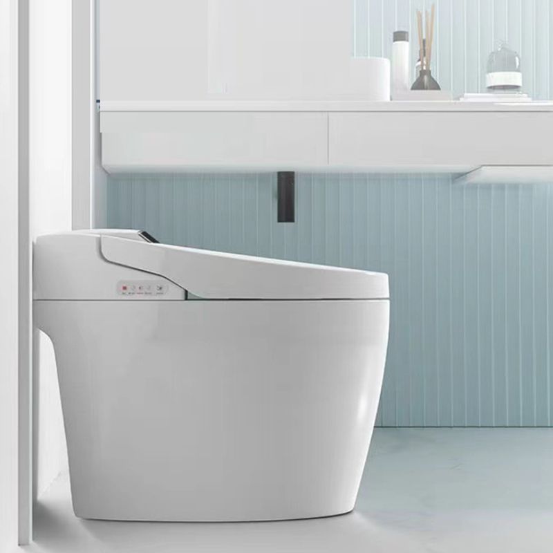 Modern Floor Mounted Flush Toilet White Siphon Jet Toilet Bowl with Seat for Washroom