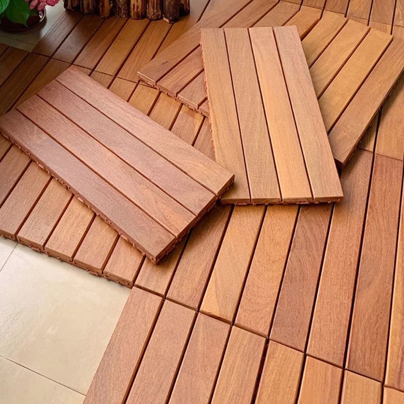 Striped Pattern Snapping Decking Tiles Composite Tile Kit Outdoor Patio