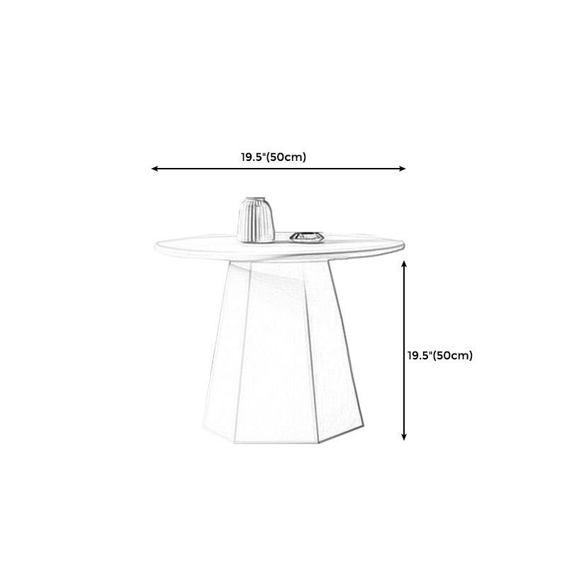 Pedestal Coffee Table Modern Black/White Cocktail Table for Room