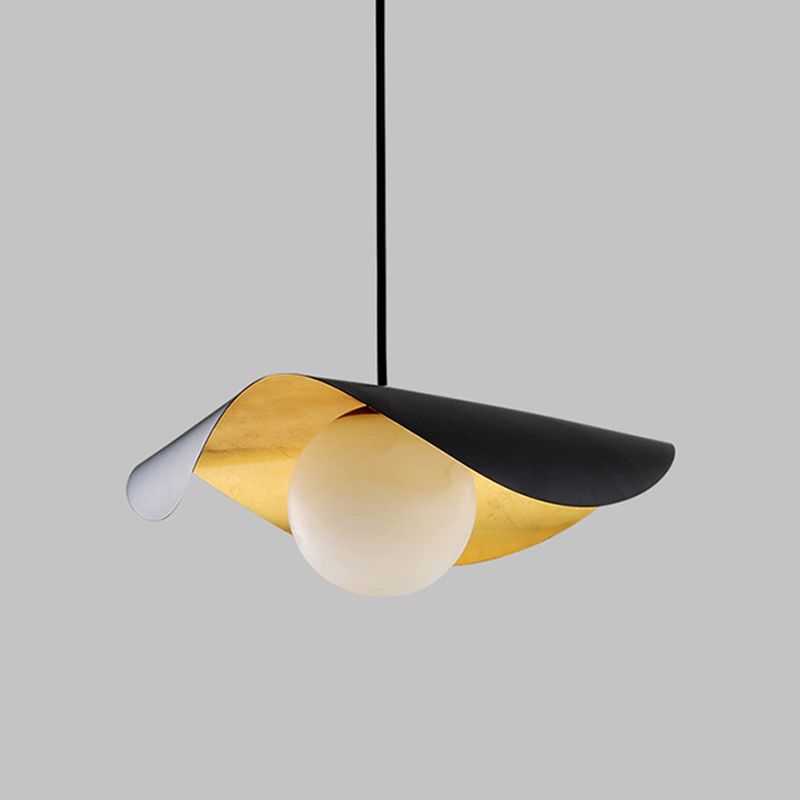 Luz de colgante colgante de suspensión en forma de sombrero Luz de techo colgante contemporáneo para sala de estar