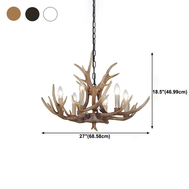 Unique Shape Resin Hanging Ceiling Light American Style Multi Lights Hanging Light