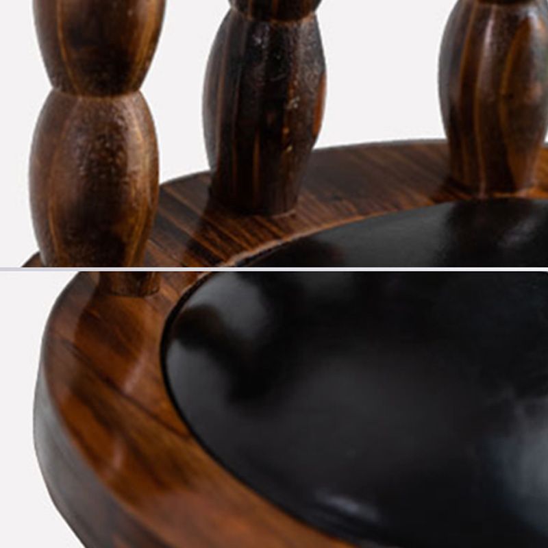 Contemporary Wood Barstool Fabric Upholstered Stool in Matte Finish for Indoor