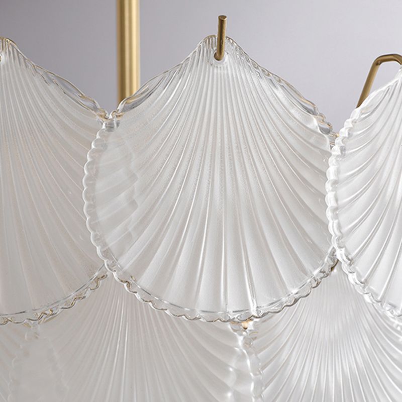 Modern Glass Island Chandelier Lights Minimalism Living Room Suspension Light